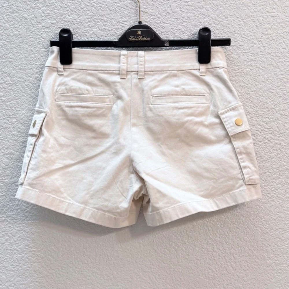 NWT J. Crew Sz 0 Cargo Chino shorts in natural $79.50
